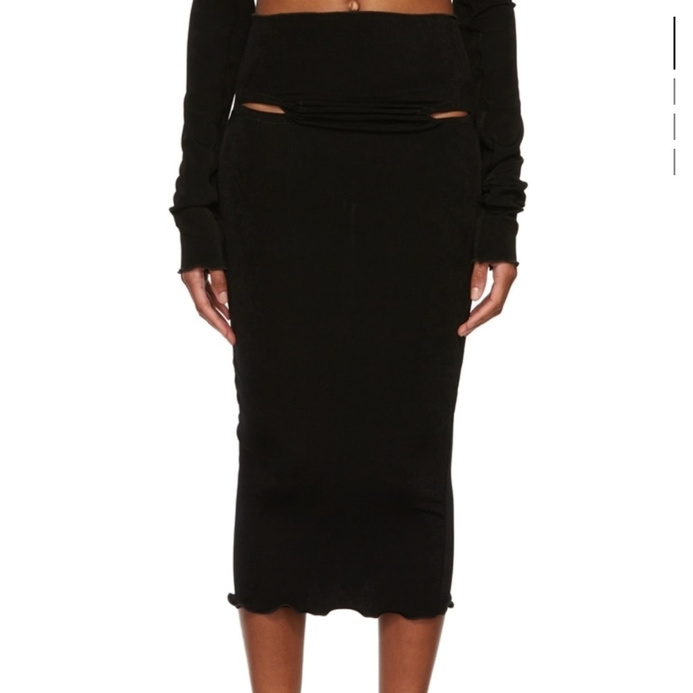 TYRELL Black Midi Skirt